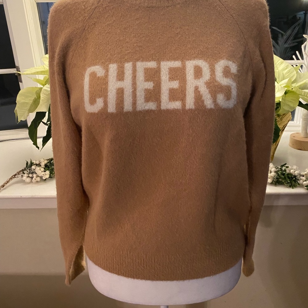 Z Supply Camel 'Cheers' Sweater S 🥂